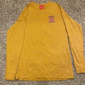 Full Send Steve Will Do It gold / yellow long sleeve shirt size medium